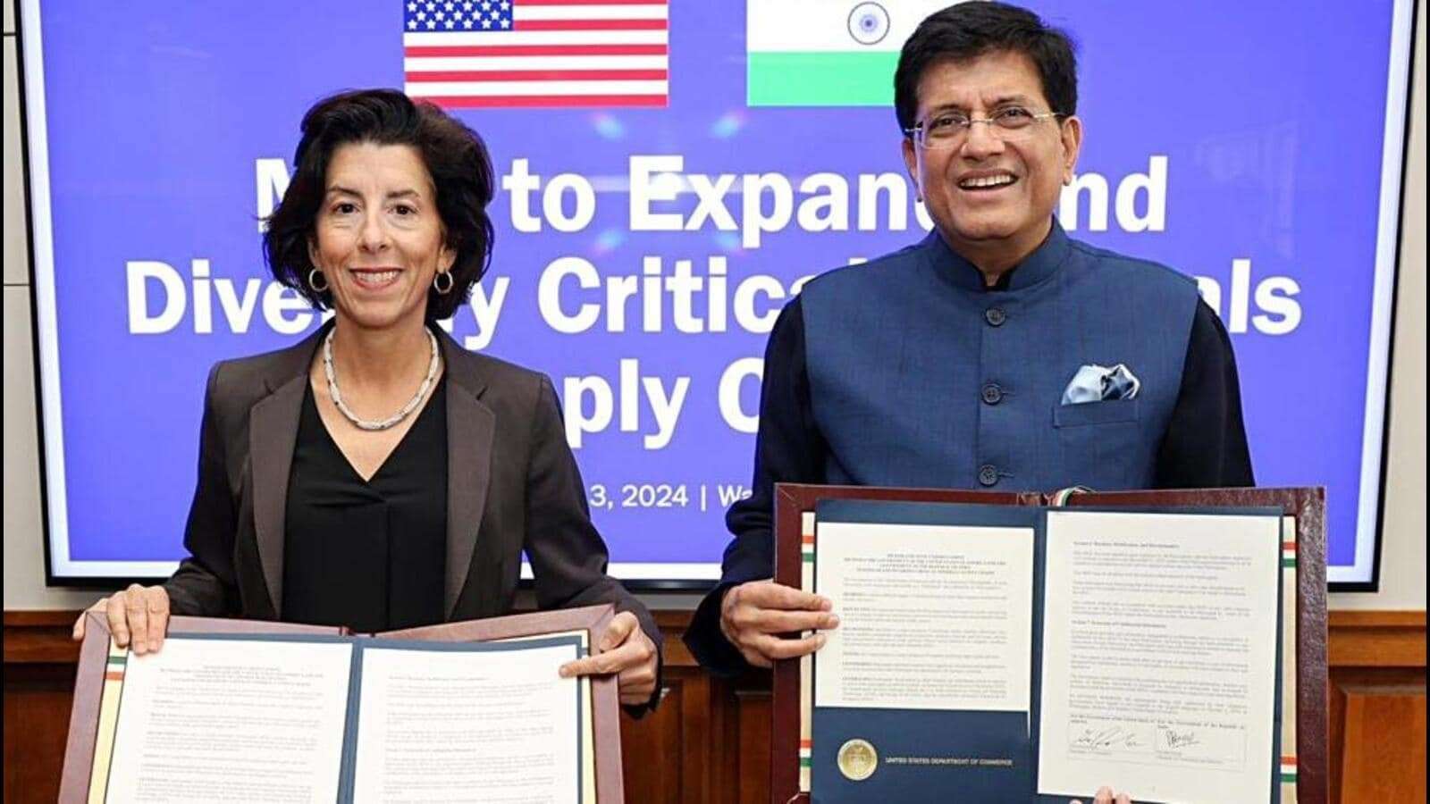 image for India, US sign MoU on critical minerals cooperation to reduce dependence on China