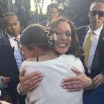 image for Kamala Harris giving me a hug at the Presidential Campaign in Ripon, WI