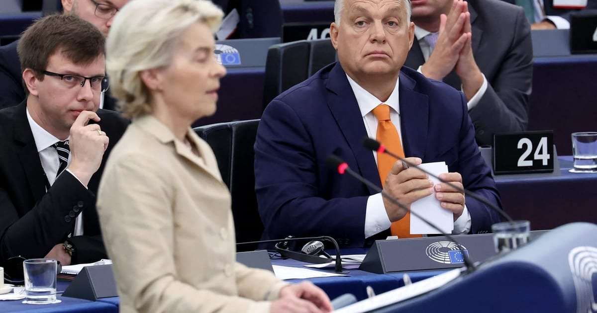 image for Von der Leyen attacks Orbán’s support for Russia in fiery speech to European Parliament
