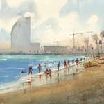 image for I did some painting at the beach and ended up with this