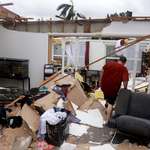 image for A tornado in Fort Myers, Florida tears the roof off a man's home before Hurricane Milton's arrival.