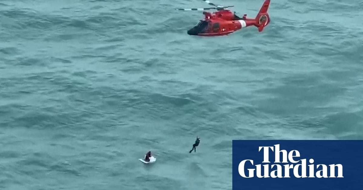 image for ‘A nightmare scenario’: man rescued 48km off Florida coast clinging to ice box after Hurricane Milton