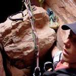 image for In 2003 Aron Ralston took this photo after he fell in a canyon where his arm became pinned by a rock