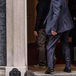 image for Zelensky and the British Prime Minister smiling at Larry The Cat
