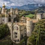 image for This is no AI nor fantasy, this is a mixed styles castle really existing near Bologna, Italy