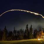 image for The ballistic trajectory of a flaming pumpkin from my trebuchet