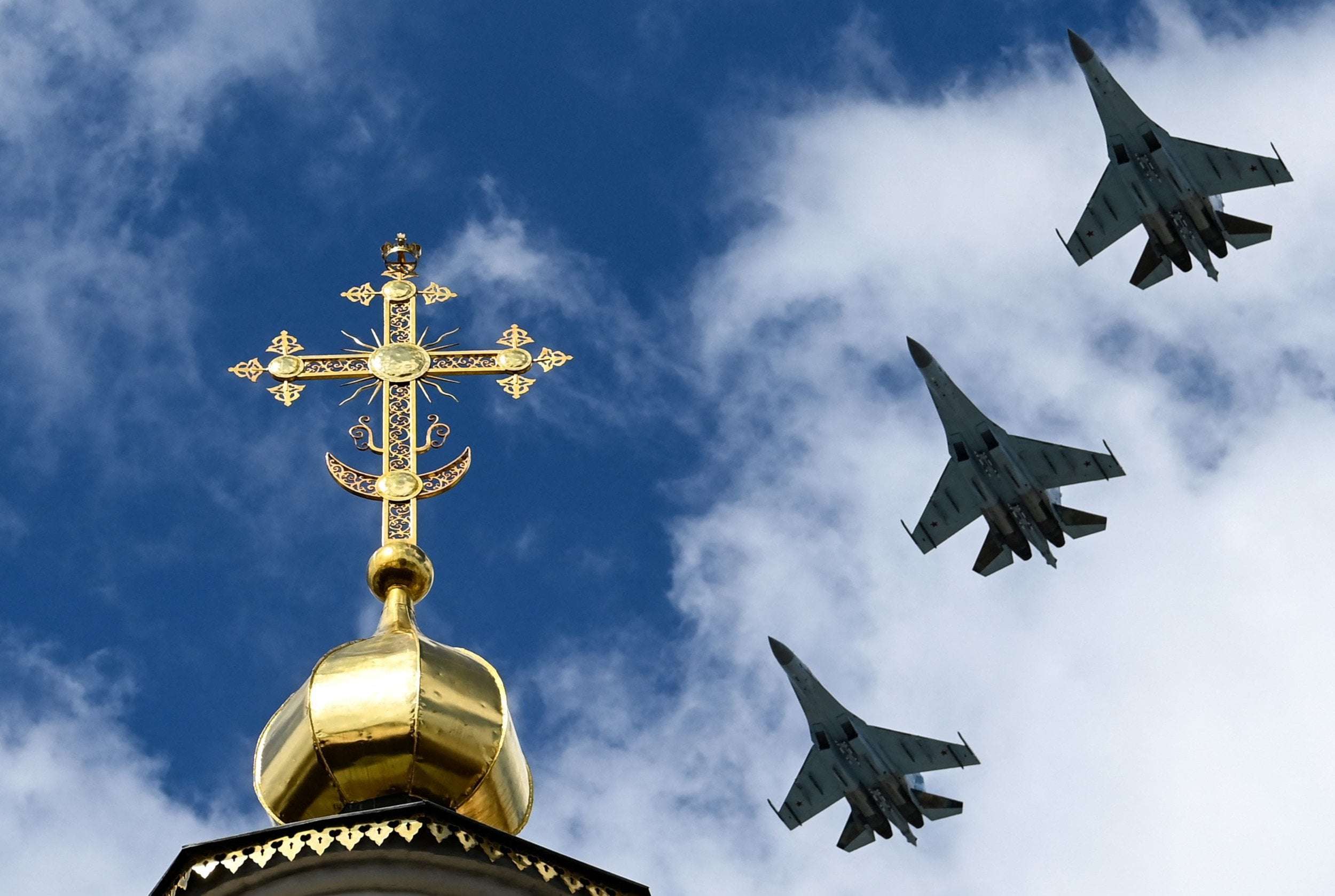 image for Russian Su-34 Supersonic Fighter-Bomber Shot Down by F-16: Reports