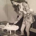 image for Woman cutting her birthday cake in Iran 1973, 5 years before the Islamic Revolution