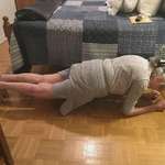 image for My grandmother turned 100 last Oct., this is her doing the plank for 30 seconds.