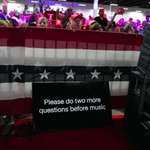 image for Trump's teleprompter when he was on his musical tangent (yes, this is real)