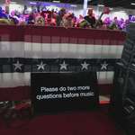 image for Trump’s actual teleprompter at last night’s Town Hall