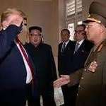 image for Former President Trump, saluting a North Korean General.