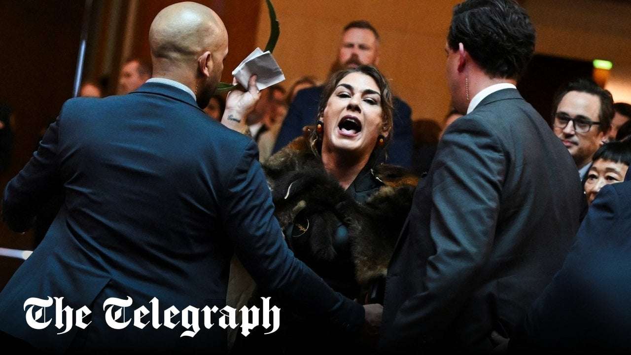 image for Watch: King heckled by Australian senator shouting ‘genocide’