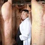 image for 2024. Kim Jong Un, North Korea visiting sausage factory.