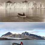 image for The Arctic ocean photographed in the same place, 107 years ago vs today.