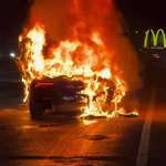 image for Lamborghini burns in front of a McDonalds