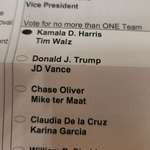 image for Recieved my absentee ballot Friday, excited for a future without Donald Trump.