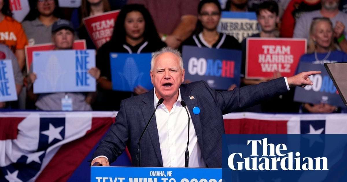 image for Walz says Musk’s $1m voter giveaway reflects that Trump has ‘no plan’