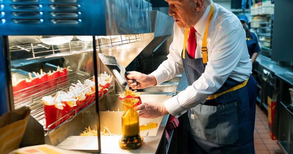 image for Trump Roasted by McDonald’s Staff: ‘Where’s His Hairnet?’
