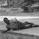 image for James Meredith shot during his 1966 'March Against Fear' to encourage black voter registration