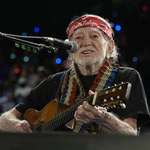 image for Willie Nelson performing at Harris' Houston rally