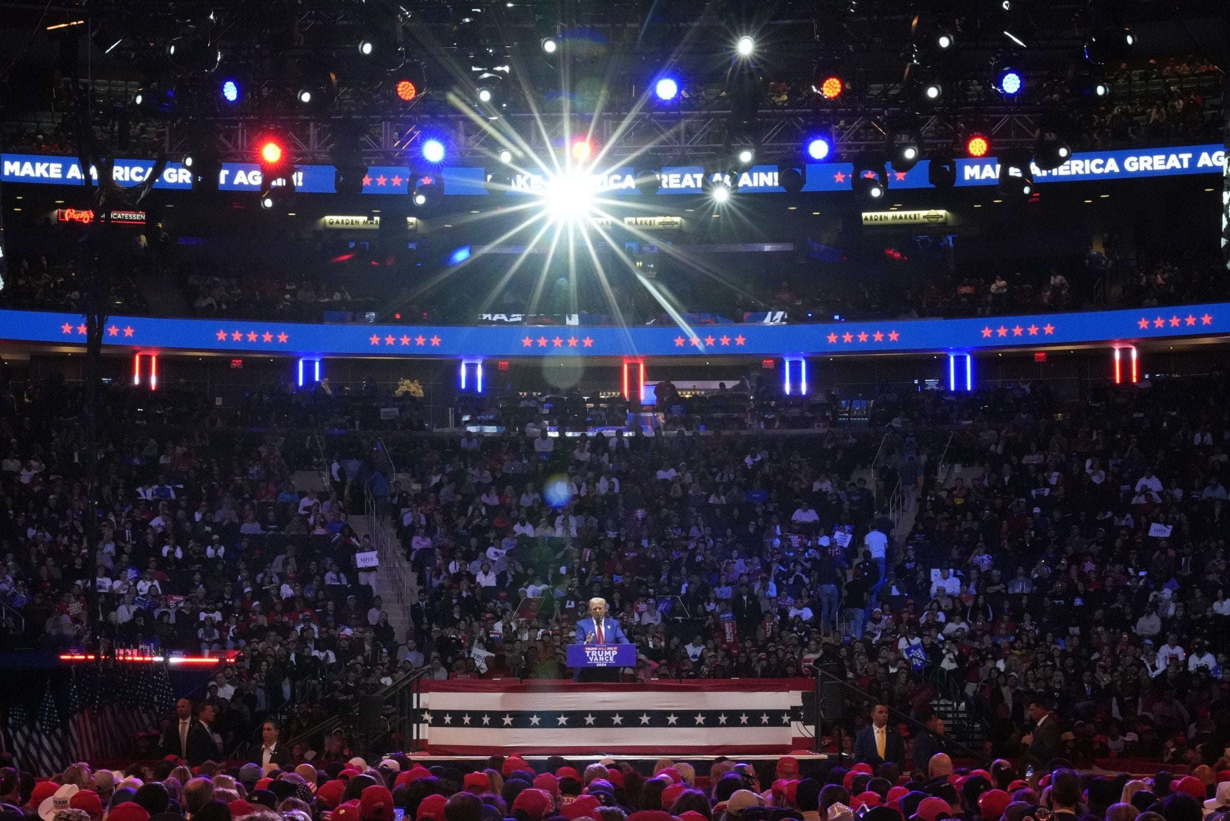 image for Donald Trump Supporters Leave MSG Rally Early, Videos Appear to Show