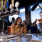 image for Kamala Harris and Michigan governor Gretchen Whitmer grab a beer in Kalamazoo