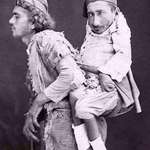 image for A blind man Muhammad carrying his best friend, a paralyzed man named Samir, in Damascus, 1889.