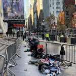 image for Trash left by MSG Trump rally goers in NYC