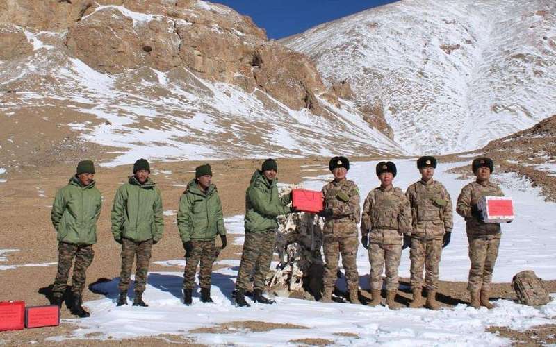 image for Indian, Chinese troops exchange sweets at several border points on Diwali