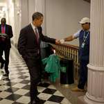 image for Obama’s casual fist-bump with a White House custodian—moments like this defined his presidency.
