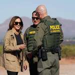 image for Presidential candidate Kamala Harris at the border