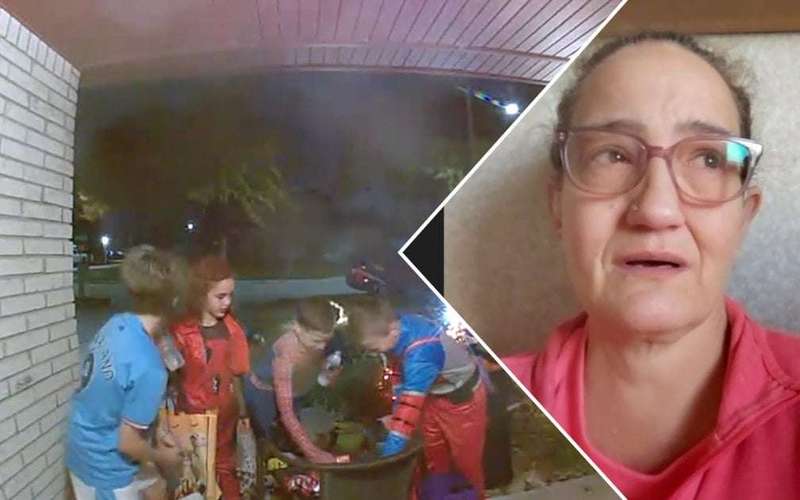 image for 'It's overwhelming.' Kids leave candy for family on Halloween after noticing sign about son's hospitalization