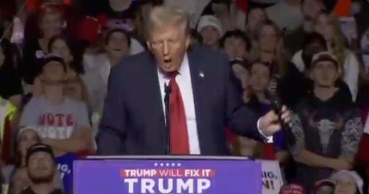 image for Donald Trump Weirdly Simulates Sex Act on Microphone Stand