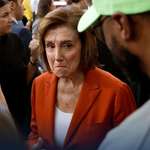image for Former house speaker Nancy Pelosi at VP Kamala Harris’s concession speech
