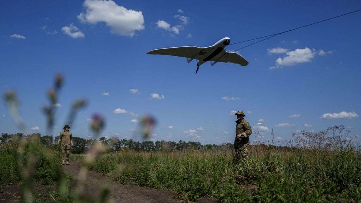 image for Ukraine and Russia barrage each other with dozens of drone attacks
