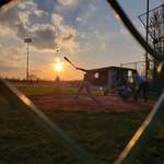 image for Cool shot I took of my son's teammate at a little league game last night.