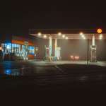image for I took this photo of a gas station at 12:30am.