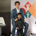 image for World's no 1 chess player Magnus carlsen with the youngest-rated chess player at age 3 Anish sarkar