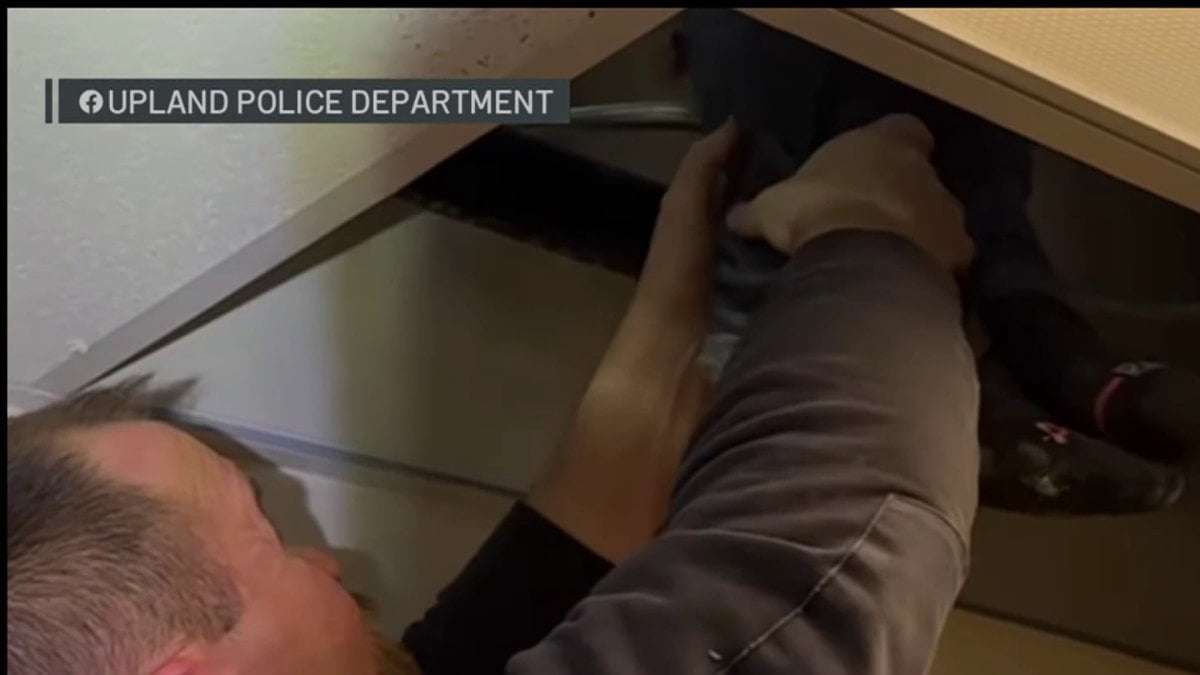 image for Man gets stuck in the ceiling of emergency room at an Upland hospital