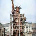 image for The Statue of Liberty in its original color in Paris before being transported to America.
