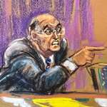 image for Courtroom sketch of Giuliani screaming because he can’t pay his bills