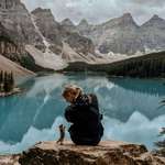 image for I tried to take a picture of my gf at Lake Moraine, Canada, when suddenly this little guy joined in.