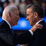 image for President Biden with his son, Hunter who was issued a full and unconditional pardon by his father