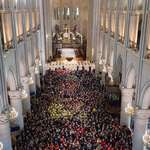 image for Photo of everyone who helped restore The Notre Dame Cathedral over the past five Years