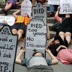 image for Americans protesting for health care reform in 2017