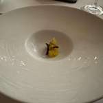 image for One of the courses at my wife's fine dining experience in India.