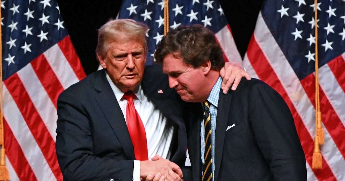 image for Putin’s Pals Say Tucker Carlson Is Acting as a Secret Back-Channel to Trump