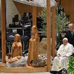 image for Pope unveiled nativity scene at the Vatican, which featured baby Jesus in a keffiyeh