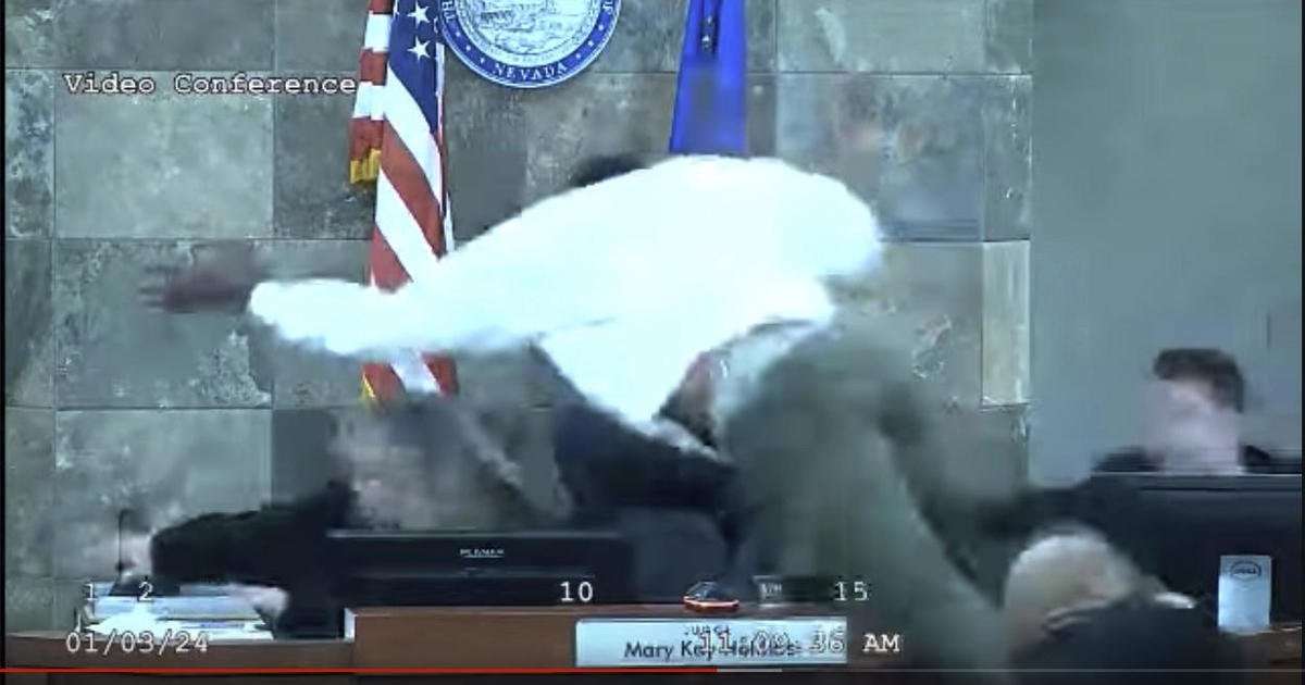 image for Man seen on video attacking judge in Las Vegas courtroom sentenced to decades in prison: "I'm not a bad person"